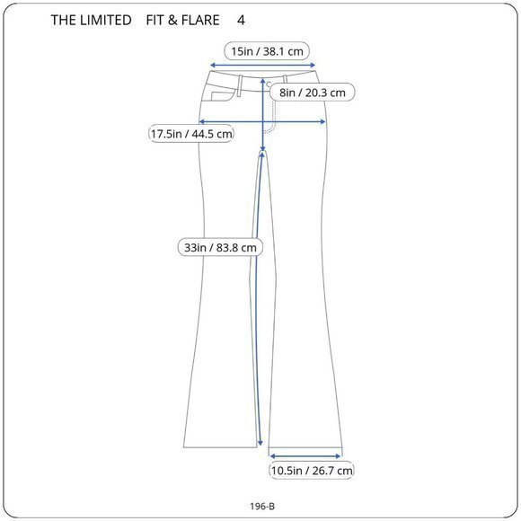 The Limited Fit & Flare Trouser Jeans Dark Stretch 4 x 33 - Picture 3 of 10